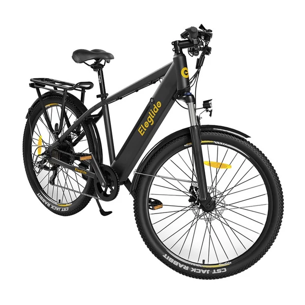 Eleglide T1 átlépős elektromos trekking kerékpár 27,5" 36V 13Ah 250W Shimano 7 sebesség, 25km/h, 100km hatótáv, IPX4, dupla tárcsafék - fekete