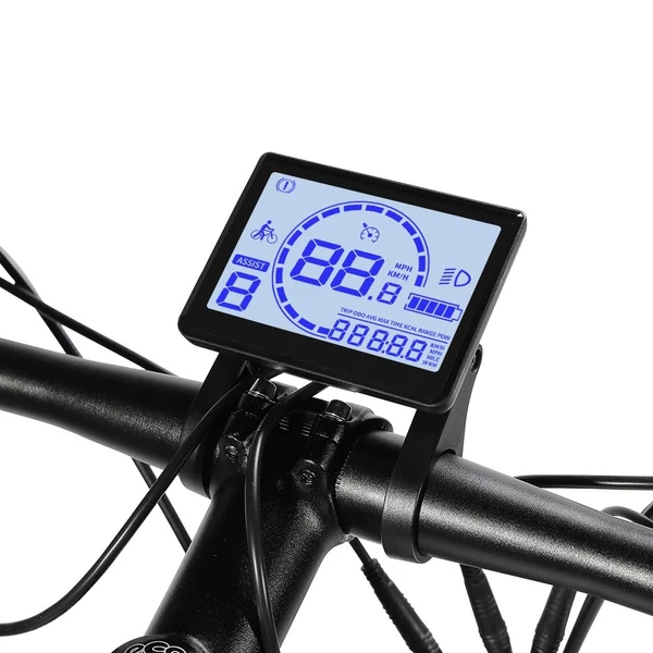 Eleglide T1 átlépős elektromos trekking kerékpár 27,5" 36V 13Ah 250W Shimano 7 sebesség, 25km/h, 100km hatótáv, IPX4, dupla tárcsafék - fekete