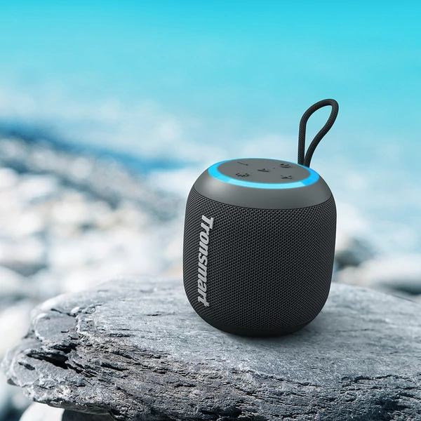 Tronsmart T7 Mini 15W hordozható Bluetooth hangszóró, IPX7 vízálló, erőteljes basszus, LED fények, TWS