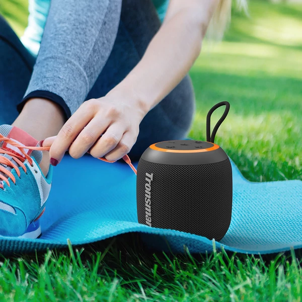 Tronsmart T7 Mini 15W hordozható Bluetooth hangszóró, IPX7 vízálló, erőteljes basszus, LED fények, TWS