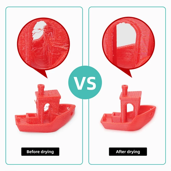ERYONE M2 filament szárító doboz 3D nyomtatóhoz, filament tároló, hőmérséklet állítás - fekete