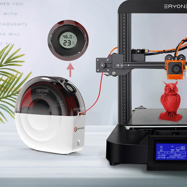 ERYONE M2 filament szárító doboz 3D nyomtatóhoz, filament tároló, hőmérséklet állítás - fekete