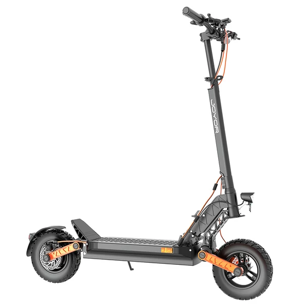Joyor S5-Z elektromos roller, 48V 13Ah akkumulátor, 600W motor, 10*3,0" gumik, 25 km/h, 55 km hatótáv, alumínium váz, 6 lámpás jelző, dupla tárcsafék - Fekete
