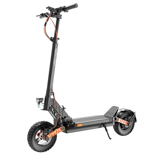 Joyor S5-Z elektromos roller, 48V 13Ah akkumulátor, 600W motor, 10*3,0" gumik, 25 km/h, 55 km hatótáv, alumínium váz, 6 lámpás jelző, dupla tárcsafék - Fekete