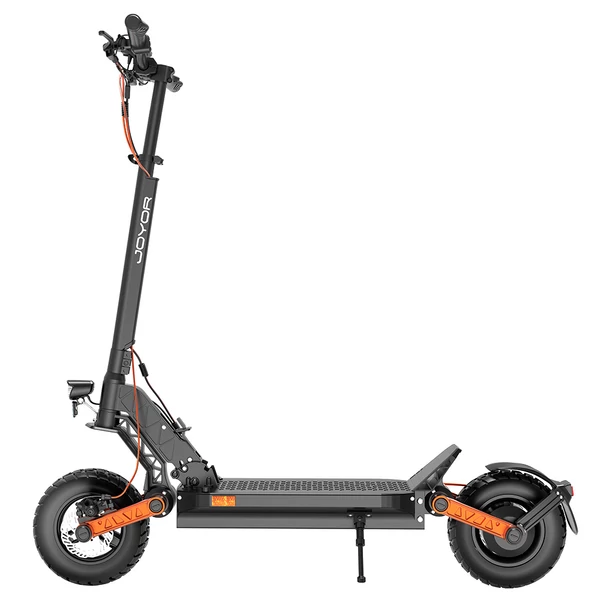 Joyor S5-Z elektromos roller, 48V 13Ah akkumulátor, 600W motor, 10*3,0" gumik, 25 km/h, 55 km hatótáv, alumínium váz, 6 lámpás jelző, dupla tárcsafék - Fekete