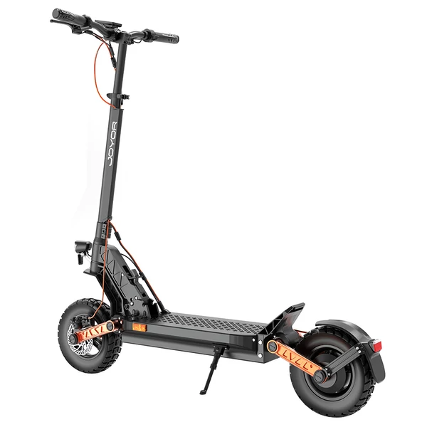 Joyor S5-Z elektromos roller, 48V 13Ah akkumulátor, 600W motor, 10*3,0" gumik, 25 km/h, 55 km hatótáv, alumínium váz, 6 lámpás jelző, dupla tárcsafék - Fekete