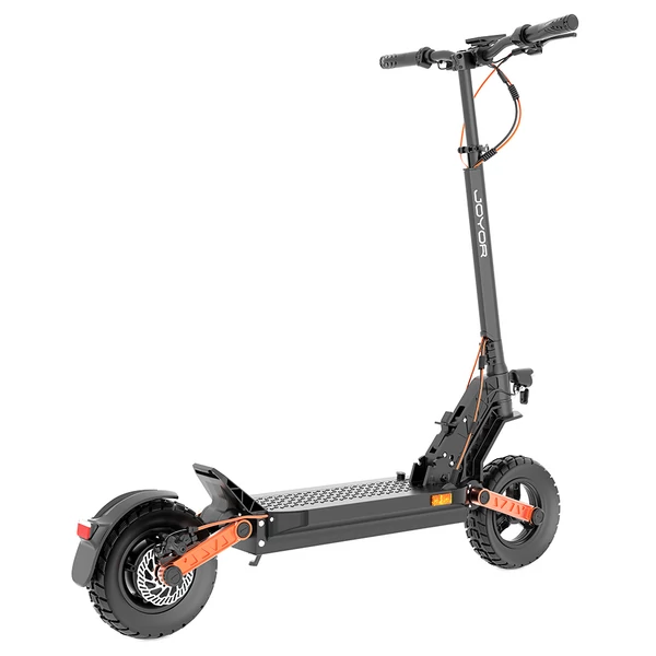 Joyor S5-Z elektromos roller, 48V 13Ah akkumulátor, 600W motor, 10*3,0" gumik, 25 km/h, 55 km hatótáv, alumínium váz, 6 lámpás jelző, dupla tárcsafék - Fekete