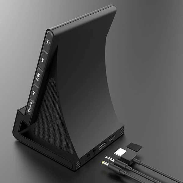 GREEN TIME X7 Vezeték nélküli gyors töltő, ébresztőórás rádió, LED okos digitális asztali Bluetooth hangszóró