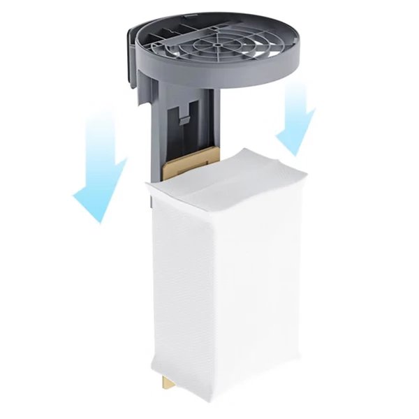 Roborock S7/S7 MAXV Plus automata porzsák állomás tartozékok, 2 db porzsák + 1 db porzsáktartó