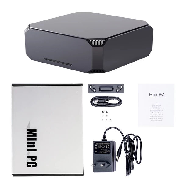 FIREBAT AK2 Mini PC, Intel N100, 4 mag, max. 3,4GHz, 16GB RAM, 512GB SSD, 2×HDMI 2.0 4K 60Hz, WiFi 5, BT 4.2, USB, LAN, hűtőventilátor
