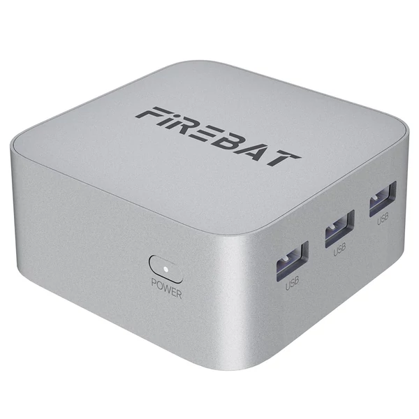FIREBAT T8 PLUS Mini PC, Intel N100, 4 mag, max. 3.4GHz, 16GB LPDDR5 RAM, 512GB SSD, 3×HDMI 4K, WiFi 5, Bluetooth 4.2, 3×USB3.1, 2×LAN, audio