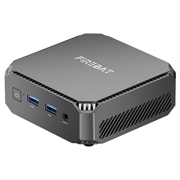 FIREBAT T2 Mini PC, Intel N150 4 magos 3.6GHz, 16GB RAM, 512GB SSD, DP+HDMI 4K kétképernyős, WiFi 5, BT 4.2, 2×USB3.2, 2×USB2.0, LAN, audio