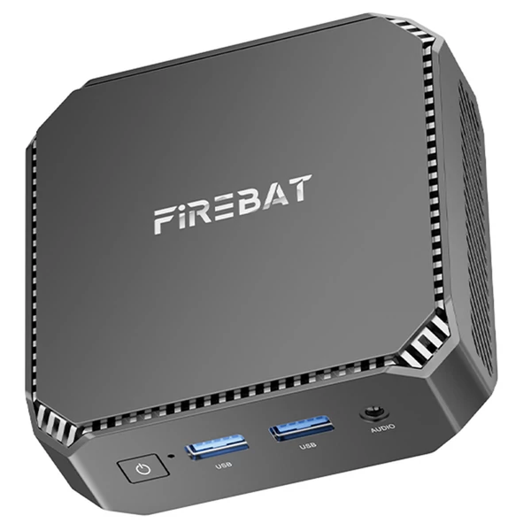 FIREBAT T2 Mini PC, Intel N150 4 magos 3.6GHz, 16GB RAM, 512GB SSD, DP+HDMI 4K kétképernyős, WiFi 5, BT 4.2, 2×USB3.2, 2×USB2.0, LAN, audio