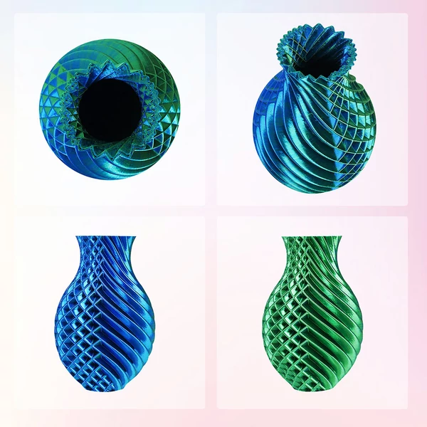 ERYONE Kétszínű Selyem PLA Nyomtatószál 3D Nyomtatókhoz 1,75mm Tűrés +/- 0,03mm 1kg/Tekercs - Kék és Zöld