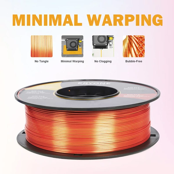 ERYONE Dupla Színű Selyem PLA 3D nyomtató filament 1kg - arany-réz
