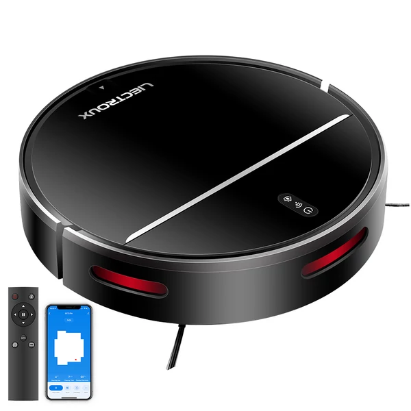 Liectroux M7S Pro robotporszívó felmosó funkcióval, 2D térképes navigáció, 4400mAh, 110 perc üzemidő - fekete