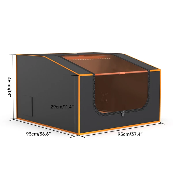 Mecpow FC2 tűzálló burkolat ventilátorral Mecpow X5/X5 Pro, Sculpfun S30 Ultra sorozathoz, 950×930×460 mm