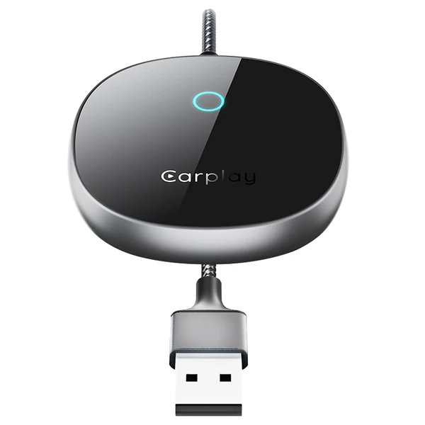 DriFox A22 vezetékesről vezeték nélküli CarPlay adapter, Plug & Play, automatikus csatlakozás, 5.8GHz, hangvezérlés