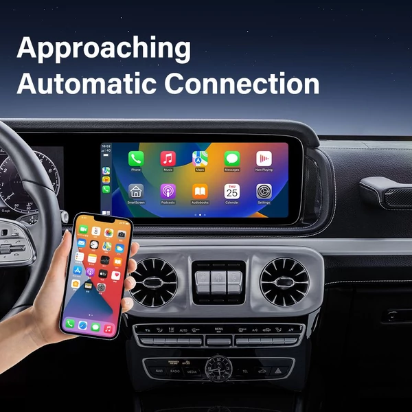 DriFox A22 vezetékesről vezeték nélküli CarPlay adapter, Plug & Play, automatikus csatlakozás, 5.8GHz, hangvezérlés