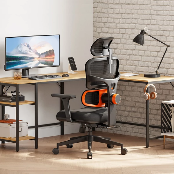 NEWTRAL NT001 ergonomikus szék, adaptív deréktámasz, 3-fokozatú dönthető háttámla, állítható karfa és fejtámla, 5 pozíciós zár, nylon lábkereszt - standard verzió