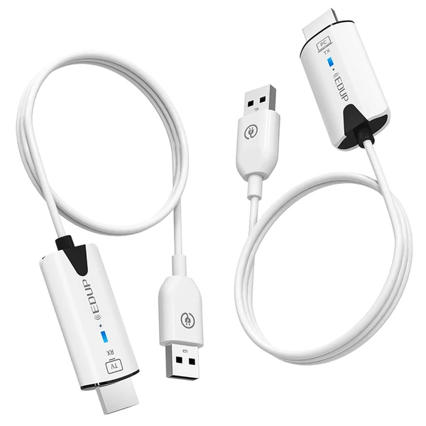 EDUP EH-WD9906 Vezeték nélküli HDMI adó-vevő, Plug & Play, képernyőt tükröz és bővít, 30m hatótáv, 1 vevő 8 adóhoz