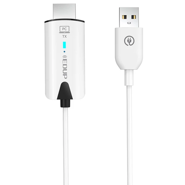 EDUP EH-WD9906 Vezeték nélküli HDMI adó-vevő, Plug & Play, képernyőt tükröz és bővít, 30m hatótáv, 1 vevő 8 adóhoz