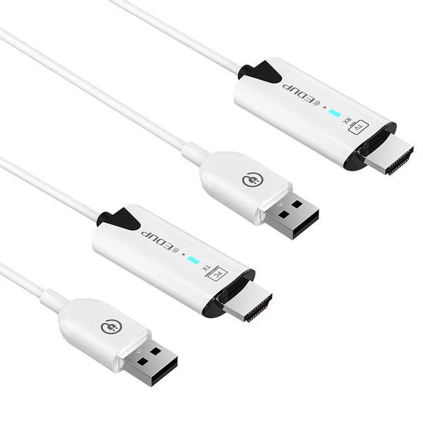 EDUP EH-WD9906 Vezeték nélküli HDMI adó-vevő, Plug & Play, képernyőt tükröz és bővít, 30m hatótáv, 1 vevő 8 adóhoz