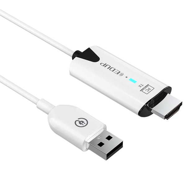 EDUP EH-WD9906 Vezeték nélküli HDMI adó-vevő, Plug & Play, képernyőt tükröz és bővít, 30m hatótáv, 1 vevő 8 adóhoz