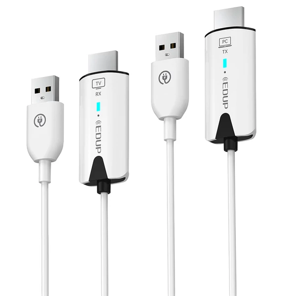 EDUP EH-WD9906 Vezeték nélküli HDMI adó-vevő, Plug & Play, képernyőt tükröz és bővít, 30m hatótáv, 1 vevő 8 adóhoz