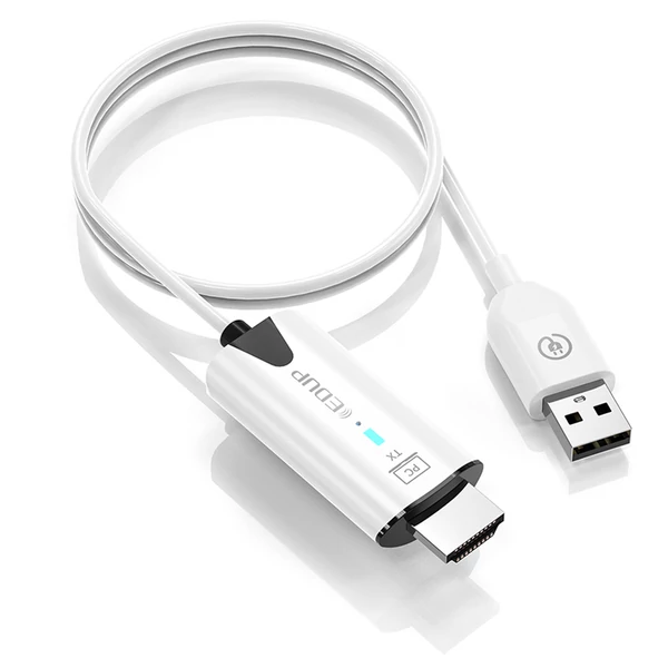 EDUP EH-WD9906 Vezeték nélküli HDMI adó-vevő, Plug & Play, képernyőt tükröz és bővít, 30m hatótáv, 1 vevő 8 adóhoz