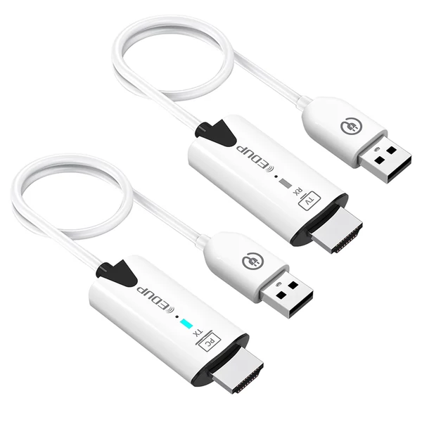 EDUP EH-WD9906 Vezeték nélküli HDMI adó-vevő, Plug & Play, képernyőt tükröz és bővít, 30m hatótáv, 1 vevő 8 adóhoz