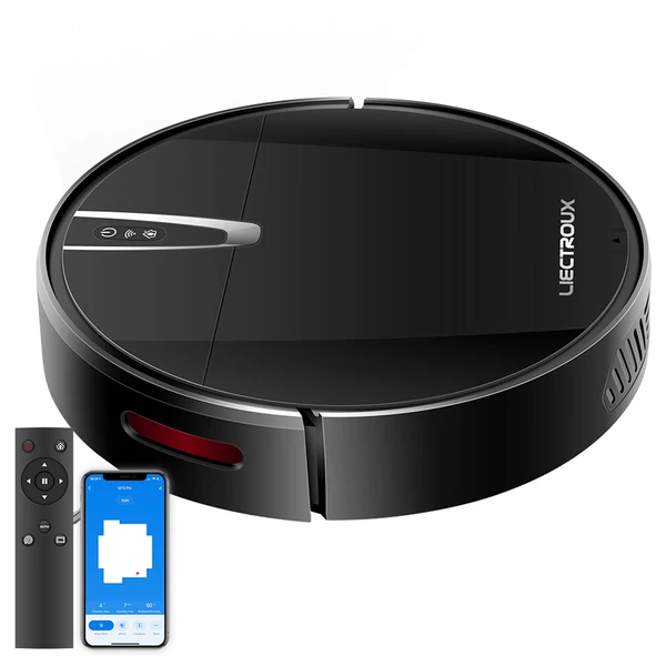 Liectroux V3S Pro robotporszívó, 4000Pa szívóerő, száraz-nedves feltörlés, 2D térképes navigáció, WiFi, memória