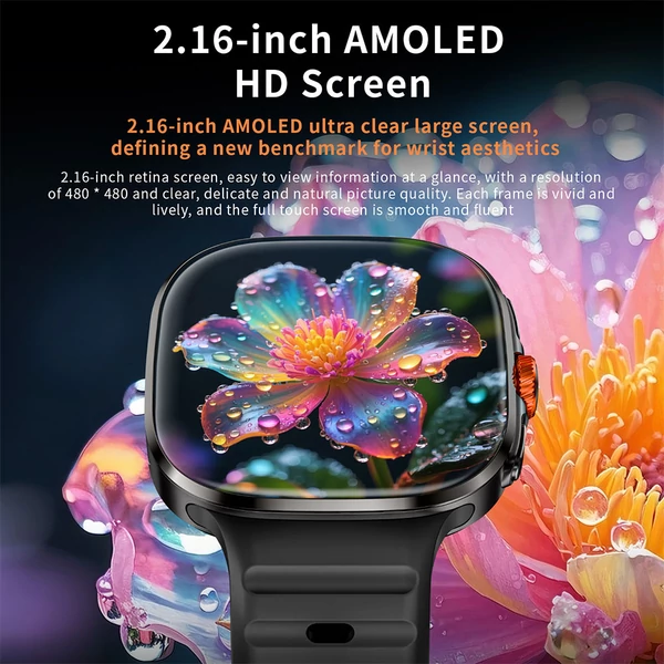 LOKMAT APPLLP 6 MAX okosóra, 3GB RAM, 32GB tárhely, 2,16" AMOLED kijelző, 4G/5G LTE támogatás, GPS helymeghatározás - Fekete