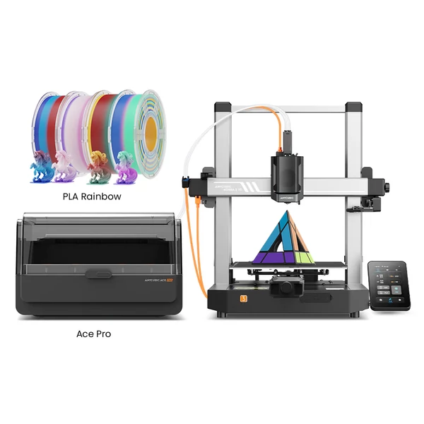 Anycubic Kobra 3 V2 Combo 3D nyomtató + 4kg szivárvány PLA filament – Precíz, színes nyomtatás, profi minőség