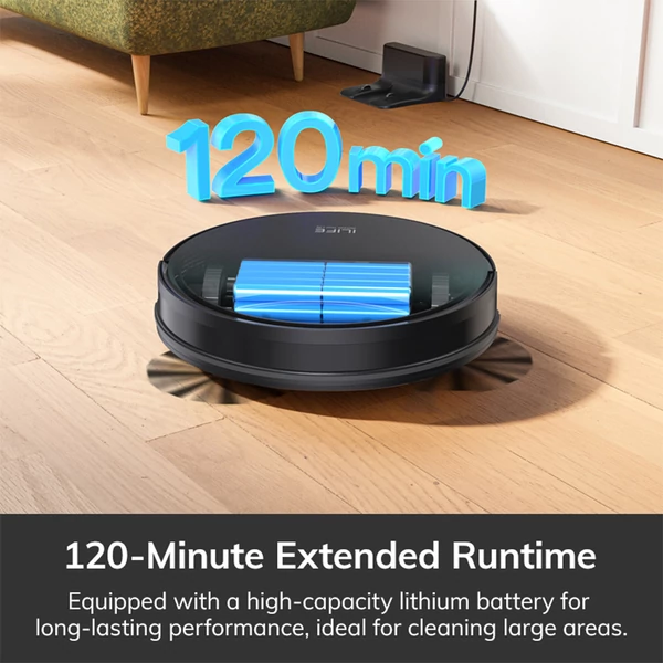 ILIFE V10 robotporszívó, 5000Pa szívóerő, 120 perc üzemidő, giroszkópos navigáció, önálló töltés, WiFi, applikáció, Alexa vezérlés