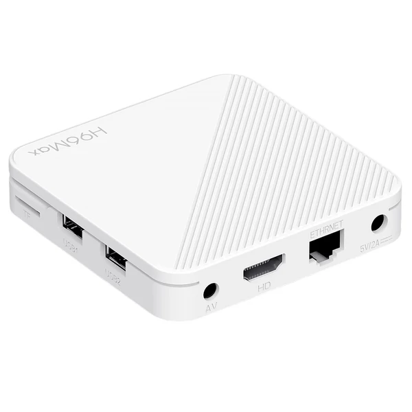 H96 Max H313 Android 14 TV Box, 2GB RAM 16GB ROM, 4K UHD, WiFi 6, Chromecast, Google Play, HDMI, USB, Ethernet, TF kártya támogatás