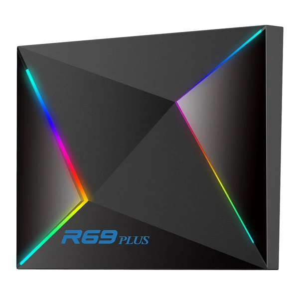 R69 Plus Android 14 TV Box, Allwinner H728, 4GB/64GB, 8K/4K, HDR10, WiFi 6, gigabites LAN, USB3.0, SD kártya bővítés
