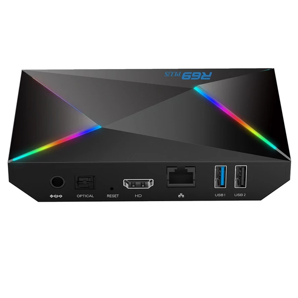 R69 Plus Android 14 TV Box, Allwinner H728, 4GB/64GB, 8K/4K, HDR10, WiFi 6, gigabites LAN, USB3.0, SD kártya bővítés