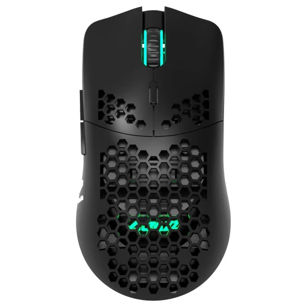 Ajazz AJ390 ultrakönnyű optikai vezetékes egér, RGB világítás, 16000 DPI, 7 gomb, lyukacsos kialakítás