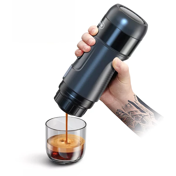 HiBREW H4A 80W hordozható kávégépe autóba, 3 az 1-ben eszpresszó készítő - Fekete
