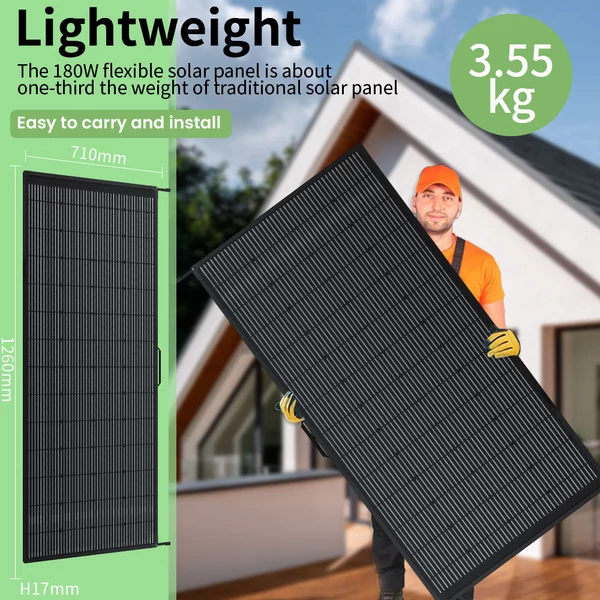 LANPWR 180W rugalmas napelem, 4 db – hordozható, nagy teljesítményű solar panel készlet