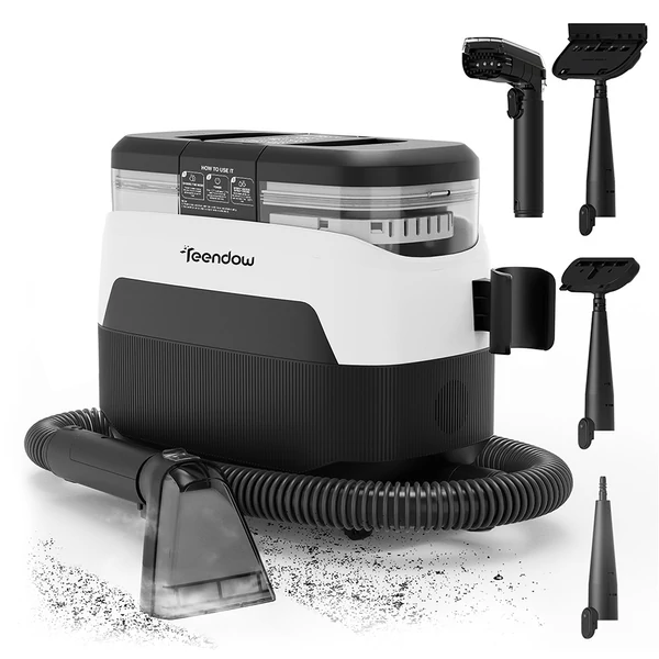Teendow C6 Max 3az1-ben kárpittisztító és szőnyegtisztító, 1650W gőzerő, 12000Pa szívóerő, dupla tartály, állatbarát