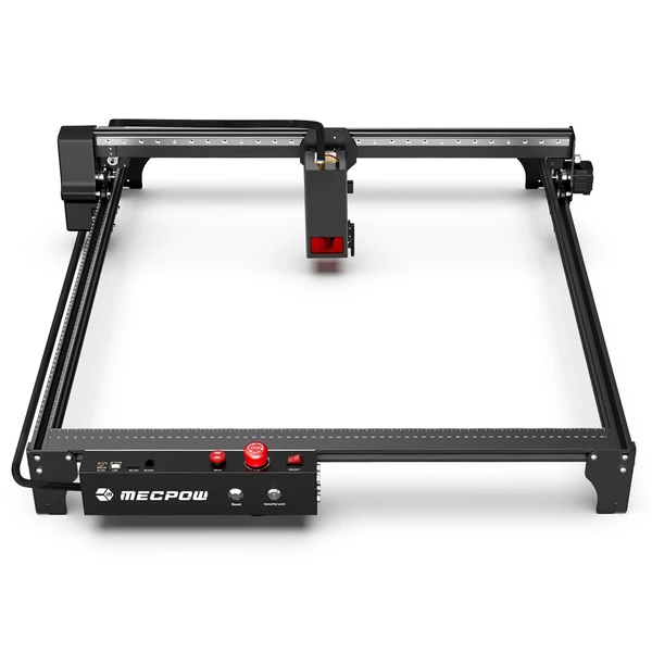Mecpow X5 Pro lézergravírozó és vágógép, 33W lézererő, automata légsegéd, 0,08x0,1 mm pontméret, 28000 mm/perc sebesség, vészleállítás, lángérzékelő