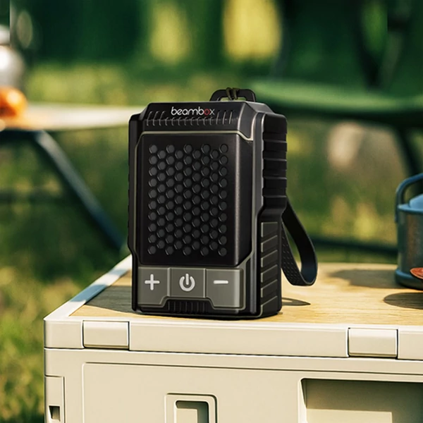 Beambox Clip Wave kültéri hordozható klipszes hangszóró, ANC zajszűrés, IPX5 vízálló, Bluetooth 5.3, akár 12 órás lejátszás - Zöld