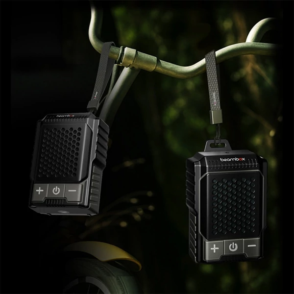 Beambox Clip Wave kültéri hordozható klipszes hangszóró, ANC zajszűrés, IPX5 vízálló, Bluetooth 5.3, akár 12 órás lejátszás - Sárga