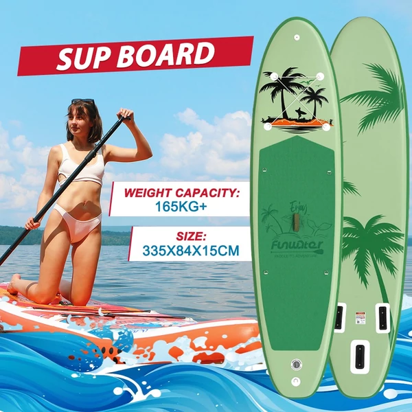 FunWater SUPFW37C stand up paddle board 335x84x15 cm – könnyű, stabil vízi evezős deszka 180 kg teherbírással, ideális paddle boardozáshoz