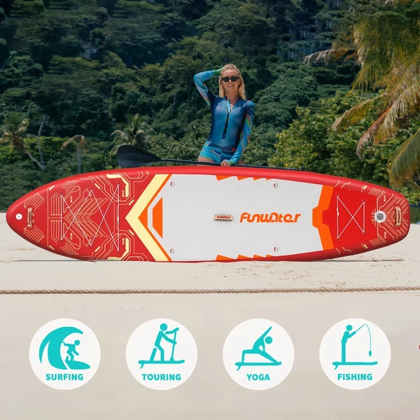 FunWater SUPFW50C stand up paddle board 350x90x15 cm – könnyű, stabil vízi evezős deszka, 200 kg teherbírással, tökéletes paddle boardozáshoz