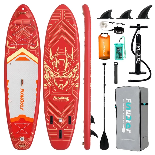 FunWater SUPFW50C stand up paddle board 350x90x15 cm – könnyű, stabil vízi evezős deszka, 200 kg teherbírással, tökéletes paddle boardozáshoz