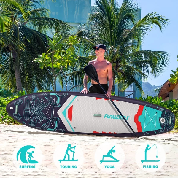 FunWater SUPFW50B stand up paddle board 350x90x15 cm – könnyű, stabil evezős deszka vízi sporthoz, max 150 kg teherbírással