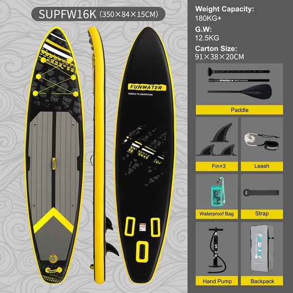 FunWater SUPFW16K stand up paddle board 350x84x15 cm – könnyű, stabil deszka szabadidős evezéshez